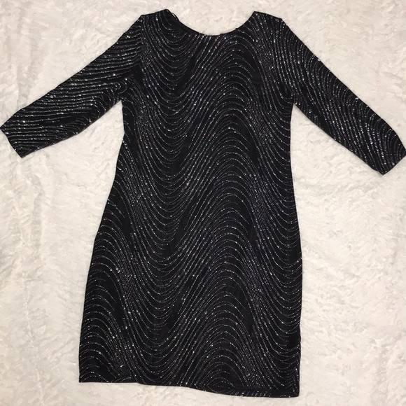Billie & Blossom Black Shimmer Party Dress: Sz 8p - Picture 1 of 3
